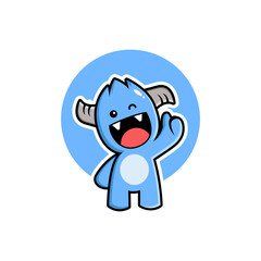 Cute Monster Mascot Character