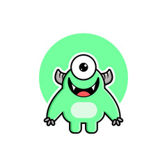 Cute Monster Mascot Character