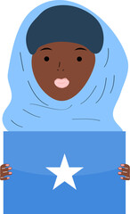Somalia Flag hand drawn,Somali shilling hand drawn