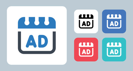 Ad Schedule icon - vector illustration . Ad, ads, advertising, schedule, advertisement, Marketing, Promotion, Announcement, Promote, sign, symbol, flat, icons .