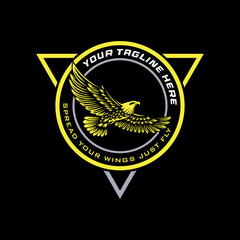 eagel logo with circle triangel concept.