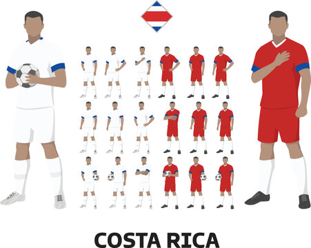 Costa Rica Football Team Kit, Home kit and Away Kit