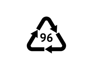 Composite Recycling codes. Recycling symbol on an isolated background. Mobius strip.
Special icon for sorting and recycling. Secondary use. Vector illustration for Packaging.

