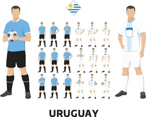 Uruguay Football Team Kit, Home kit and Away Kit