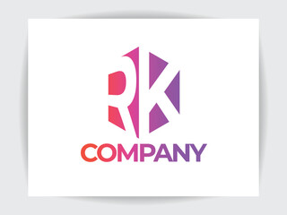 Professional R And K Letter Logo Design Template, With White Background, Creative Hi-Quality Logo Design With Unique Concept.