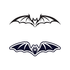 bat vector icon logo template