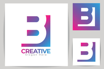 Creative Letter B Logo Template Design, Elegant Building With Monogram Letter N Logo Design  Premium Vector.