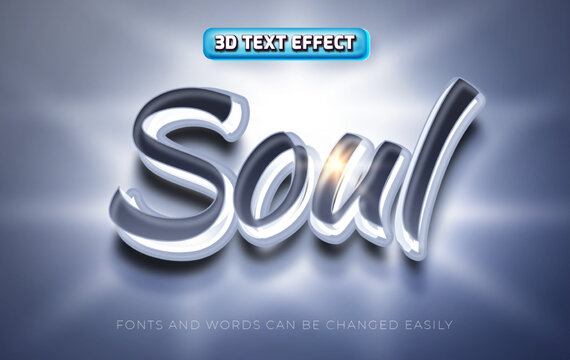 Soul 3d editable text effect style