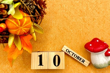 10とOctober オレンジバック