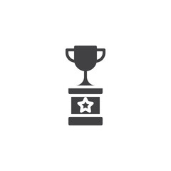 Trophy cup vector icon