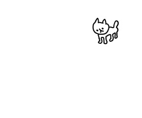 下を見つめる白猫