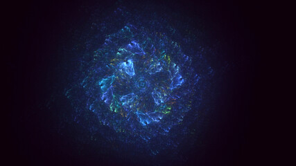 3D rendering abstract circle light background