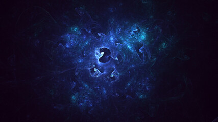 3D rendering abstract colorful fractal light background