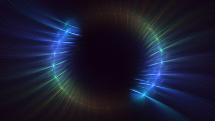 Obraz premium 3D rendering abstract colorful fractal light background