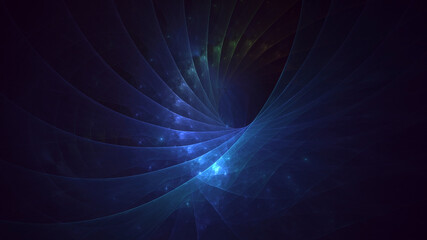 3D rendering abstract multicolor fractal light background