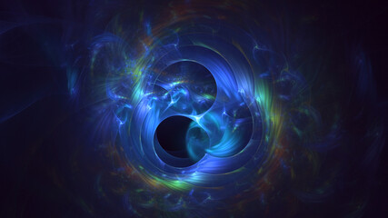 3D rendering abstract colorful fractal light background