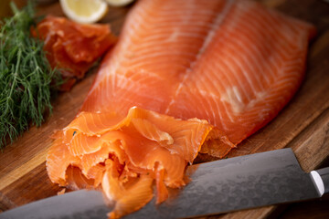 glavlax, scandinavian cured salmon fillet