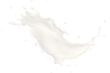 Milk jet, milky splash, vector realistic liquid white splash on isolated background. 3d illustration. - obrazy, fototapety, plakaty
