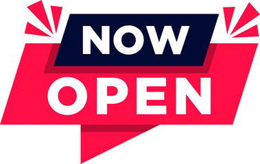 Vector Illustration Now Open Pin, Now open speech bubble vector