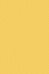 Portrait background of the shiny gold oriental traditional wave pattern