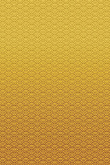 Portrait background of gold Japanese traditional wave pattern
