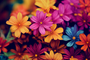 colorful flower background,close up