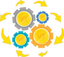 Vanuatu Flag hand drawn,Vanuatu Vatu hand drawn