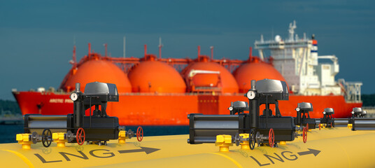 Fototapeta LNG transport facilities obraz