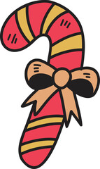 Hand Drawn christmas candy illustration