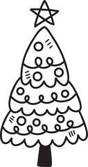 Hand Drawn christmas tree illustration