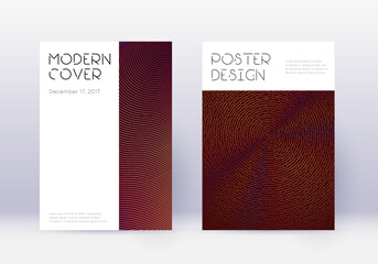 Minimal cover design template set. Orange abstract