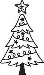 Hand Drawn christmas tree illustration