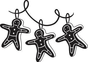 Hand Drawn Christmas baking illustration