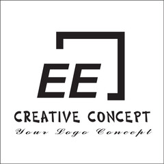 EE Square 2 Letter Logo Creative