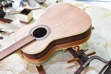 Process of making wooden guitar