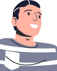 Happy man in casual clothes