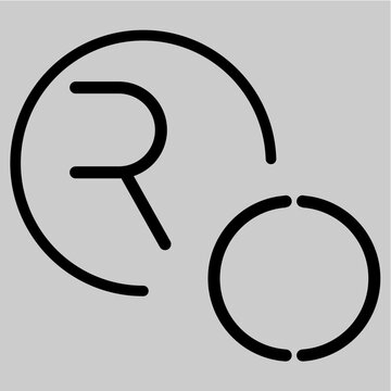 RO Monogram Logo Letter Linked Circle Simple Elegant High Quality Design