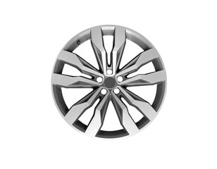Car alloy wheel isolated on white background. New alloy wheel for a car on a white background....
