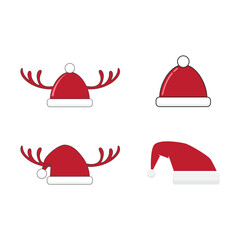 Santa cap icon vector