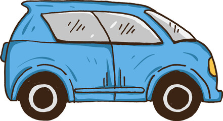 car illustration | city constructor kit hand drawn elements | city tansport illustration