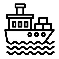 Obraz premium cargo line icon