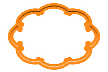 Beautiful flower shaped photo frame design with transparent background