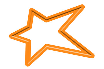 Beautiful star shaped frame design with transparent background