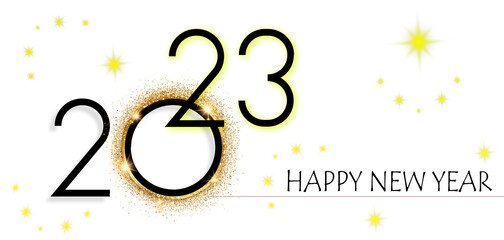 Happy New Year 2023, Bonne Année 2023, carte de voeux