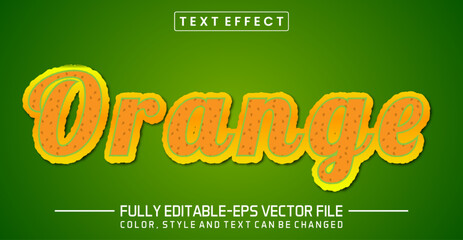 Orange text editable style effect