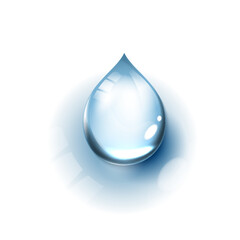Fototapeta premium Clean water drop. Editable isolated vector illustration
