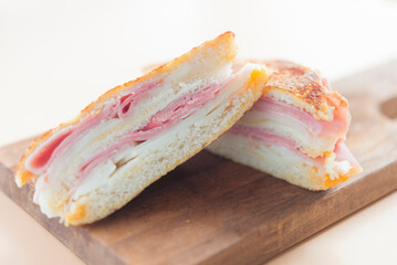 Monte cristo sandwich ham, cheese and raspberry