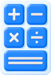 Fototapeta premium 3D Minimal Calculator