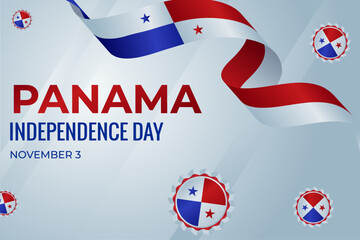Happy Panama Independence Day background. Fondo del día de la independencia de Panama. Vector Illustration.
