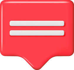 3D Blank Speech Bubble